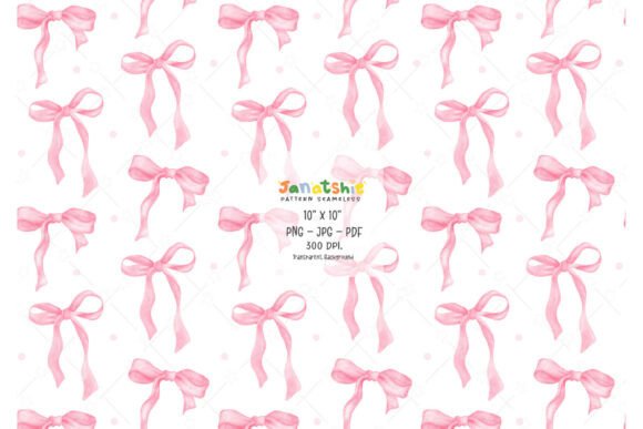 Download Coquette Pink Ribbon Bow Seamless PNG - Ink Collection